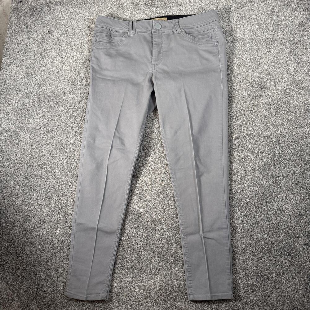 Democracy Skinny Jeans Womens 12 34x28 Gray Stretch Ab Technology Minimalist